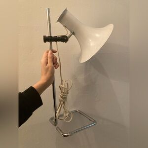 Vintage MCM Tulip White Table Lamp